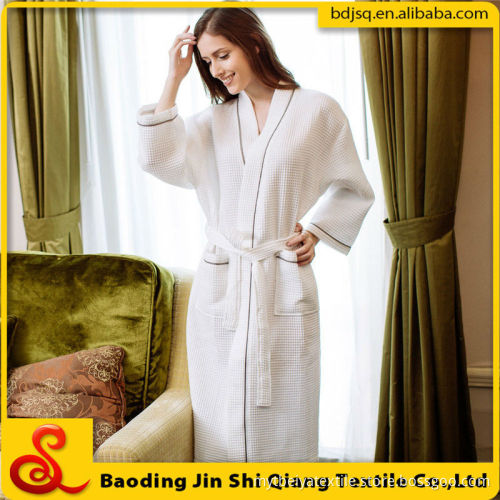 customer logo 100% cotton waffle towel bathrobe